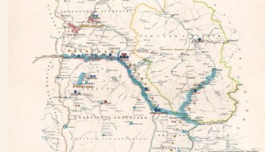 Карта земель Сибирского линейного казачьего войска. 1858