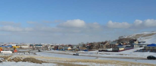 Панорама выезда на Красный Яр и Садовое (развилка).
