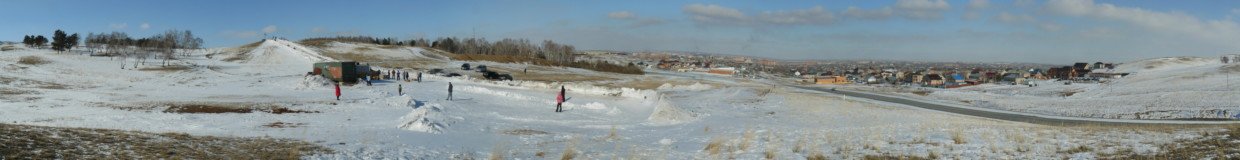 Панорама выезда на Зеренду. 10.03.2018
