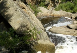 Зерендинский (Андреевский) (Ермаковский) водопад в Ульгулинском каньоне