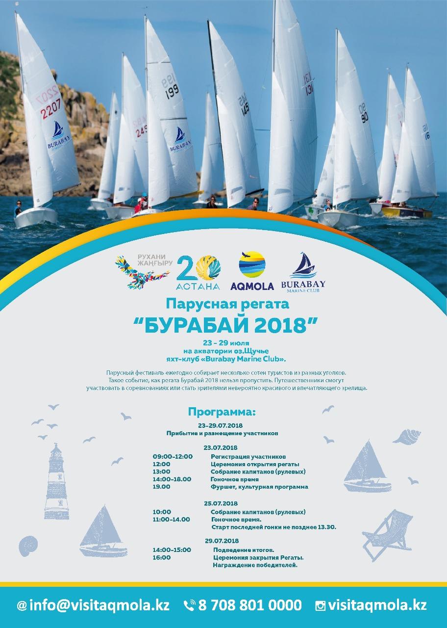 Парусная регата в Щучинске 2018