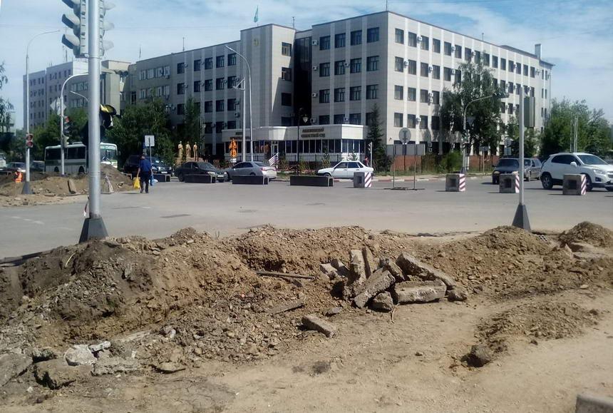 Развязка Горького - Ауэзова, Кокшетау, 6 августа. Фото - OK.RU