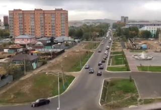 Скорректированный генплан города. Вид с перекрестка Темирбекова (Кирова) - Гагарина. Фото из видеоролика Кокшетау