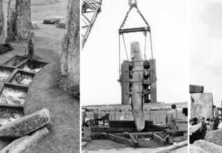 Строительство Стоунхенджа в 1954 году
