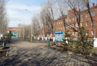 Кокшетау - ул.Н.Крупской - ул.Абая - 2 школа, ЦОН, университет