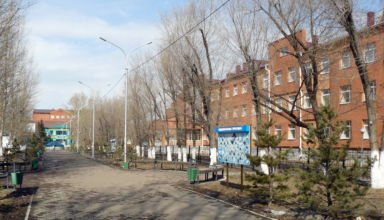 Кокшетау - ул.Н.Крупской - ул.Абая - 2 школа, ЦОН, университет