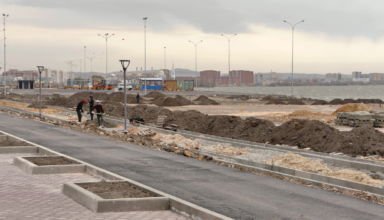 Фоторепортаж о состоянии строительства новой набережной, дорог, форум-центра, микрорайонов Сарыарка и Коктем