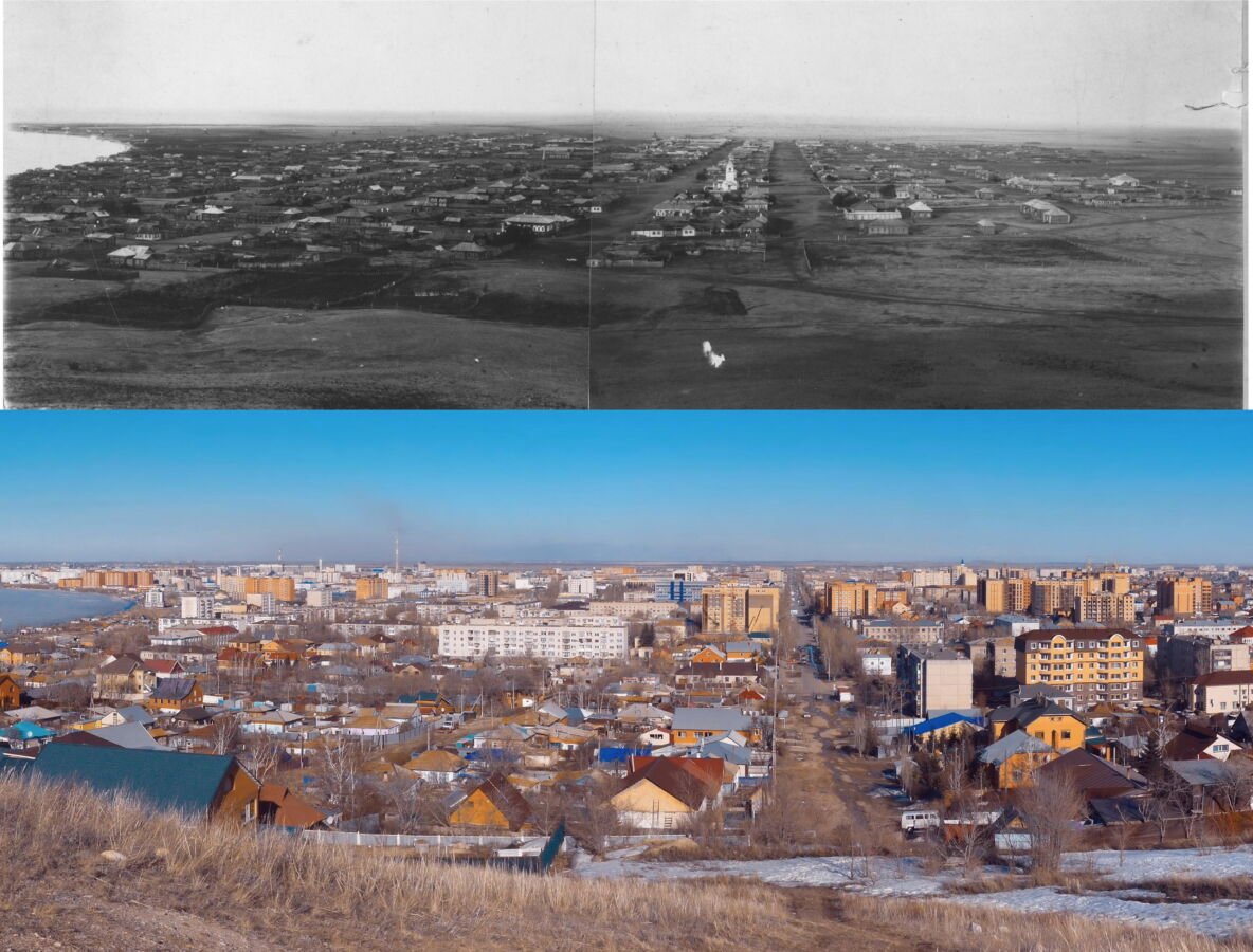 Панорама Кокшетау 1890-2020. Фото: Евгений Емельянов