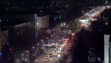 Город предновогодний -2 . Панорама. Кокшетау Онлайн.