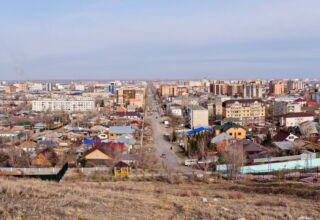 Большая панорама города. Апрель. Кокшетау Онлайн