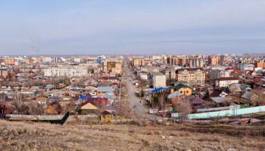 Большая панорама города. Апрель. Кокшетау Онлайн