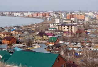 Панорама города крупным планом. Север. Кокшетау Онлайн.
