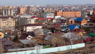 Панорама города крупным планом. Юг. Кокшетау Онлайн.