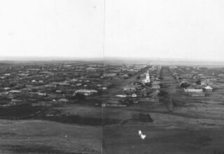 Панорама города Кокчетава, 1880-1895 гг. Фото Якова Яковлевича Фидлермана. Из архива Тобольского историко-архитектурного музея-заповедника.