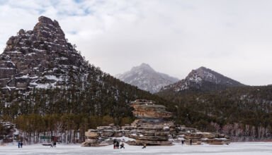 Голубой залив, январь 2023. Кокшетау Онлайн.