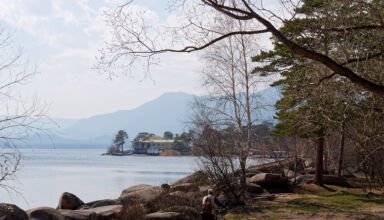 Боровское озеро Аулиеколь, конец апреля. Кокшетау Онлайн.