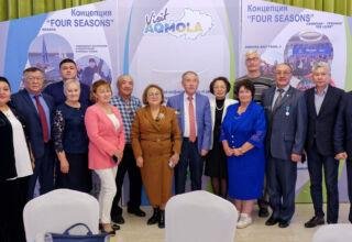 Большой фоторепортаж с проведения торжественного мероприятия «Aqmola Tourism Event» , посвященного Дню туризма. Мероприятие проводилось в отеле «Wyndham Garden Burabay» в Боровом (Бурабай). 26 сентября 2023.