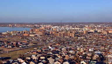 Виды города с мачты в Жайляу. Кокшетау Онлайн.