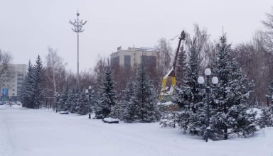 Сквер у Казахского драмтеатра. Кокшетау Онлайн.
