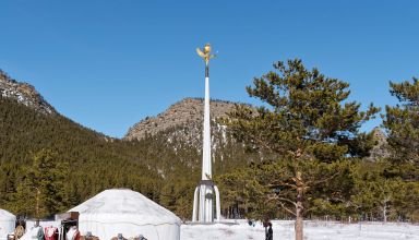 Открытки с поляны Абылай хана (Ясная поляна). Тихо, тепло, солнечно. 28 февраля 2024.