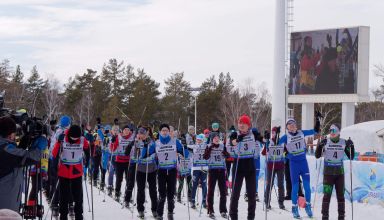 Забег юных лыжников, посвященный 30-летию первой золотой медали в истории независимого Казахстана, завоеванной на Зимних Олимпийских играх в Лилихамере В.Смирновым и награждение участников. Подробный фоторепортаж. 29 февраля 2024.
