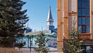 Старая и новая мечети Жакия Қажы. Много ракурсов в коллекцию. 10 марта 2024.