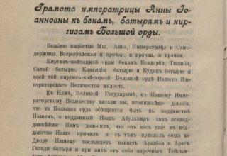 Материалы по истории России: сборник указов и других документов, касающихся управления и устройства Оренбургского края. Изд. Оренб. Губ. Стат. Комитета ; Тургайское обл. управление. - Оренбург : 1900. Т. 1 : 1734. Стр. 118. / сост. А. И. Добросмыслов. - Оренбург : Типо-литография Ф.Б. Сачкова, 1900. Оренбургская областная универсальная научная библиотека имени Н. К. Крупской.