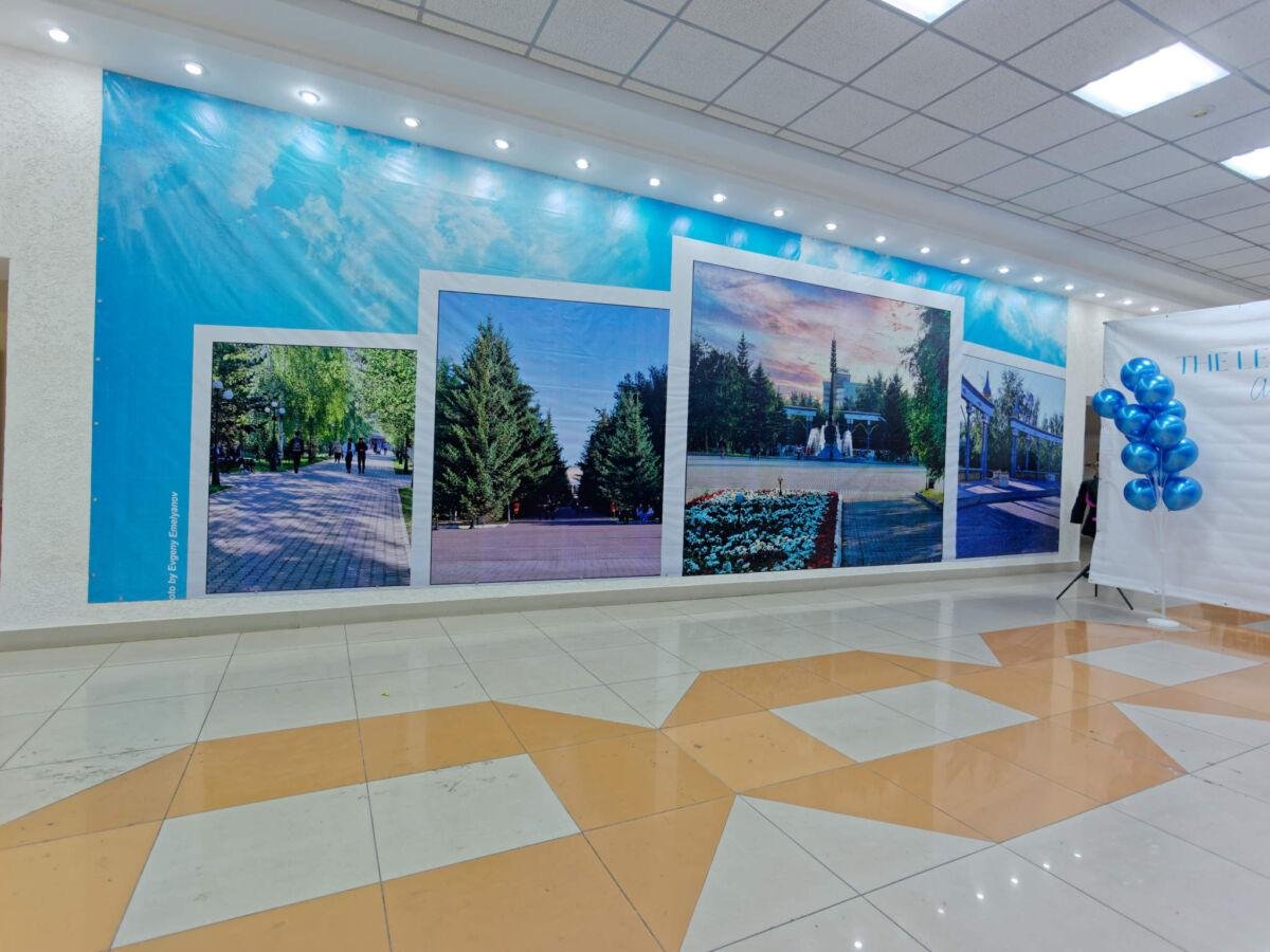 Мои фотографии в качестве передвижной стеновой живописи в фотозонах :) Сейчас в ДК Достар, Кокшетау.