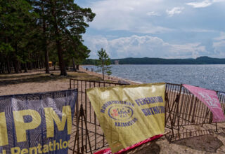 Подготовка к международным соревнованиям по пятиборью, которые будут проходить на берегу Боровского озера с 3 по 6 июля 2025 года. А пока рабочие процессы. 1 июля 2025.