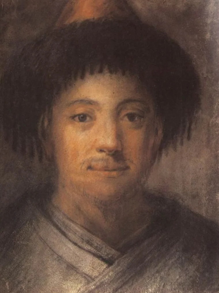 Башкир (Предположительный портрет Абулхаир хана). Пастель Джона Кэстля (Касла). Третьяковская галерея. Фото из интернет.