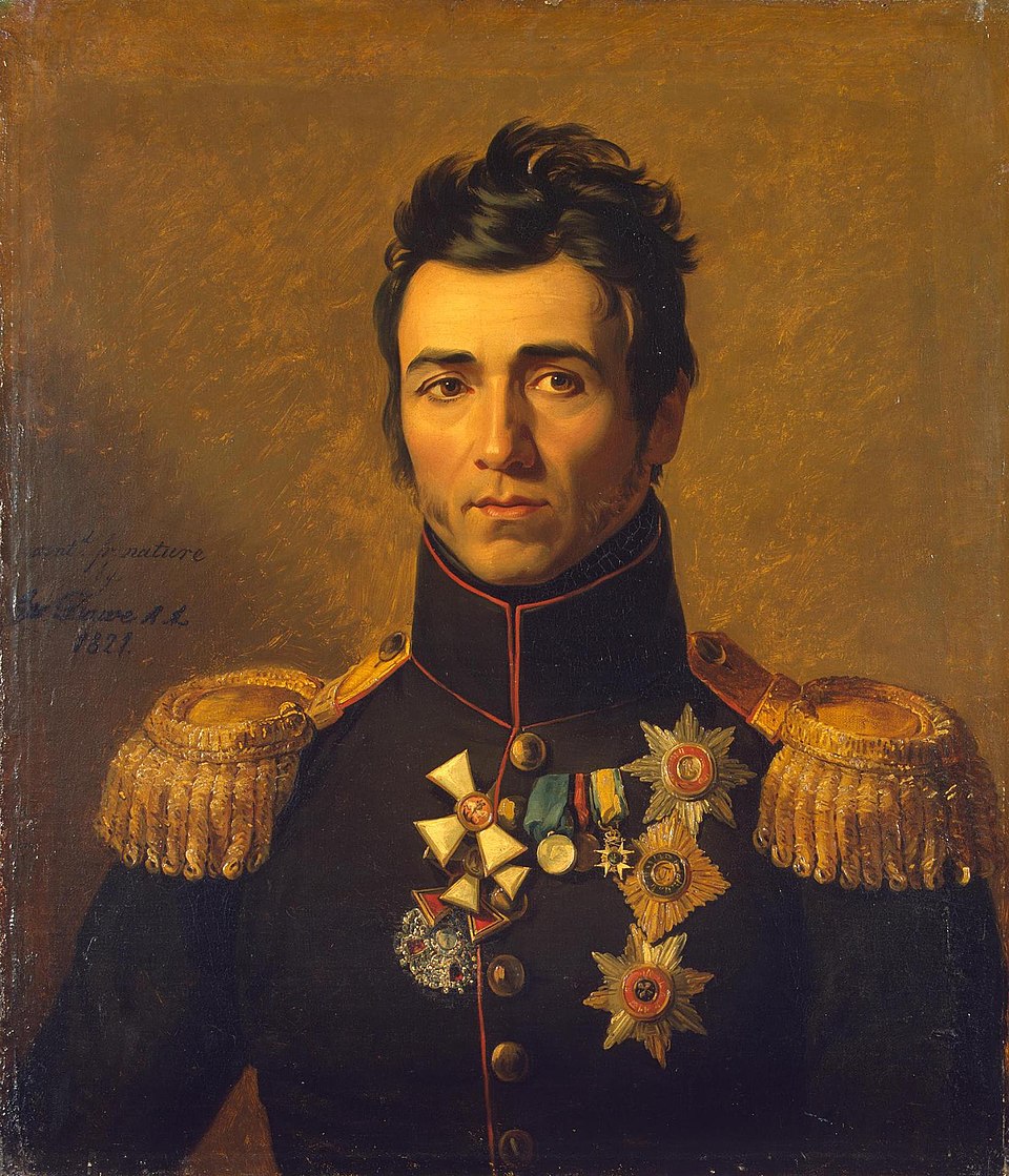 Портрет Петра Михайловича Капцевича (1772 - 1840), русского генерала от артиллерии. Художник Джордж Доу (1781 - 1829). 31 декабря 1820. Военная галерея Зимнего дворца (Эрмитажа) в Санкт-Петербурге.