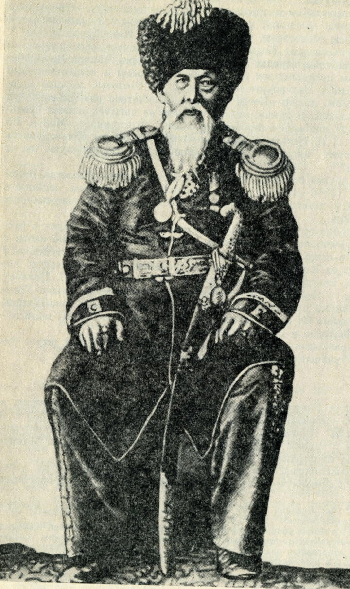 Султан Чингис Валиханов (1811-1895), полковник Российской императорской армии.15 июля 1891 года. Фрагмент фото Г.Е. Катанаева